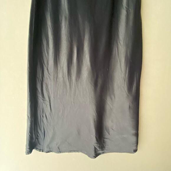 XOXO sz 7 black‎ Vintage Y2k satin sequin midi slip dress - Picture 3 of 9
